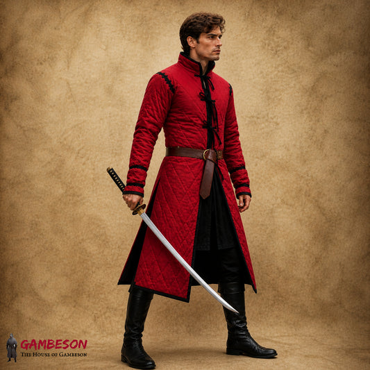 Medieval Quilted Gambeson – Cotton LARP & Renfaire Armor