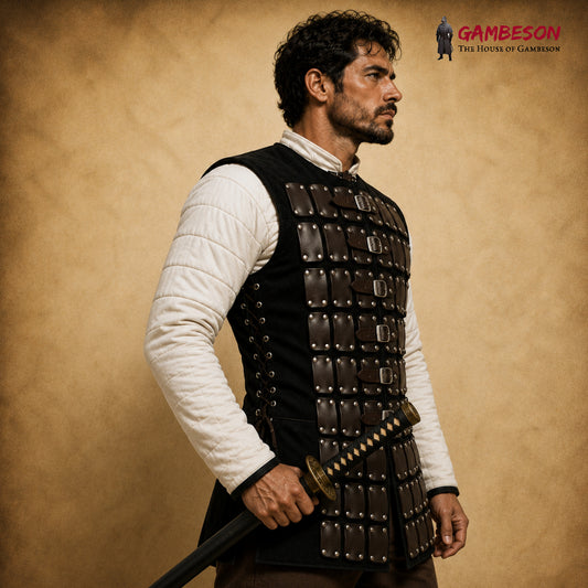 Handcrafted Brigandine Leather Armor – Medieval LARP & Renaissance Faire Costume Armor