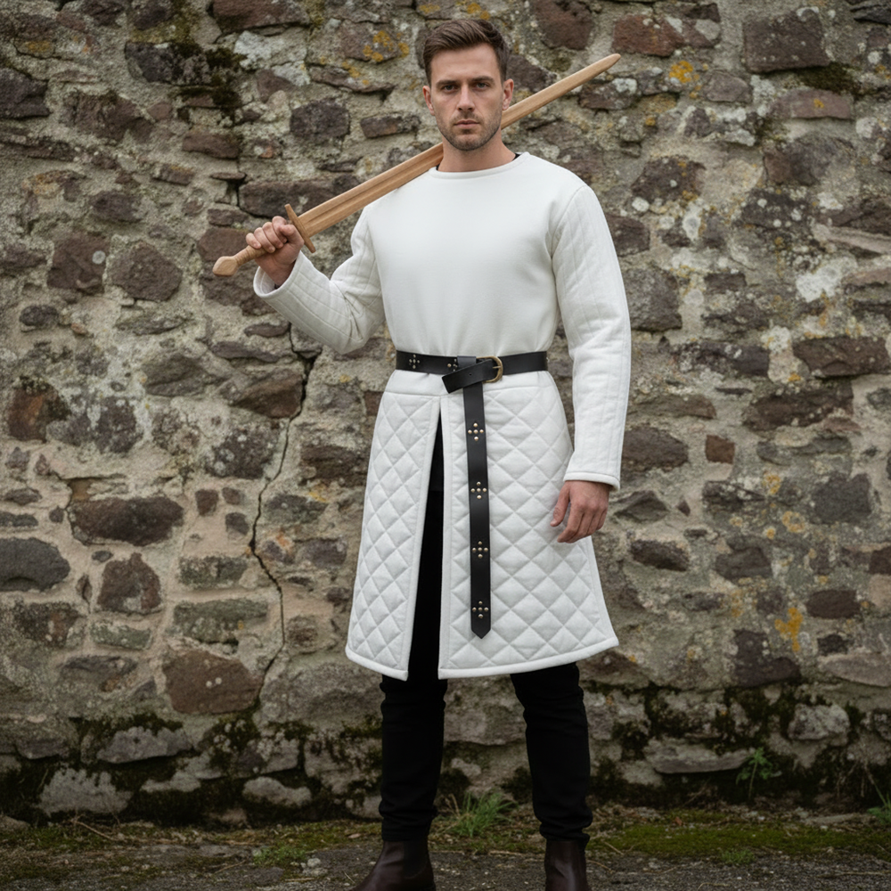 Medieval Gambeson – Padded Armor Tunic for LARP & Reenactment