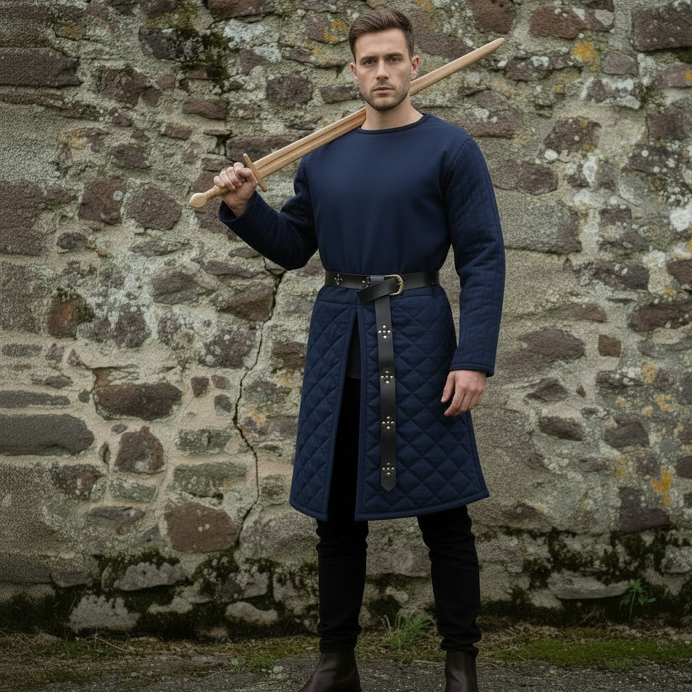 Medieval Gambeson – Padded Armor Tunic for LARP & Reenactment