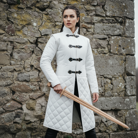Medieval Quilted Gambeson Coat, Cotton Armor Jacket for LARP SCA Reenactment