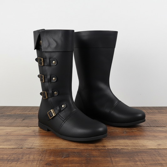 Medieval Leather Boots – Renaissance Viking Pirate Shoes