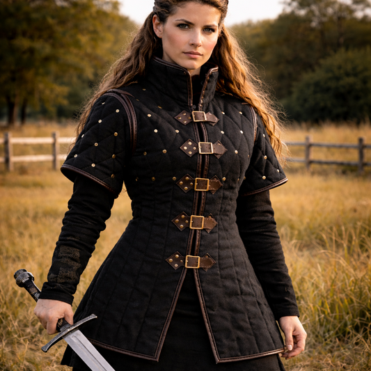 Medieval Quilted Gambeson Armor – Viking LARP Padded Jacket Costume