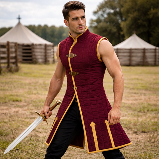 Medieval Quilted Sleeveless Gambeson Vest – Renaissance LARP Warrior