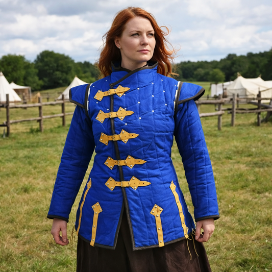 Viking Arming Gambeson Doublet – Full Sleeve Padded Medieval Armor