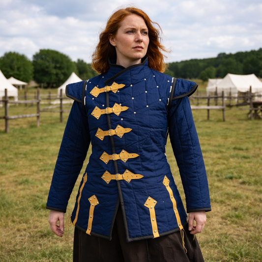 Viking Arming Gambeson Doublet – Full Sleeve Padded Medieval Armor