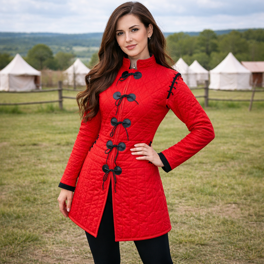 Medieval Gambeson, White Cotton For Larp & RenFaire Historical Costume , Labor Day