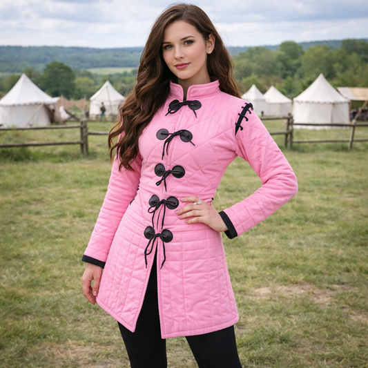 Medieval Gambeson, White Cotton For Larp & RenFaire Historical Costume , Labor Day