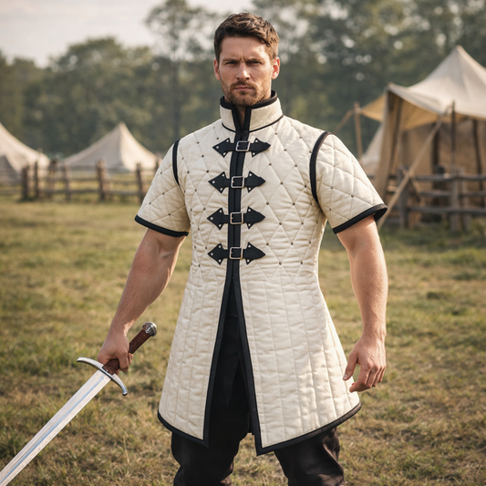 Medieval Quilted Gambeson – Padded Arming Jacket for LARP & Ren Faire