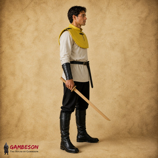 Medieval Gambeson Collar – Padded Cotton Armor for Halloween & Cosplay
