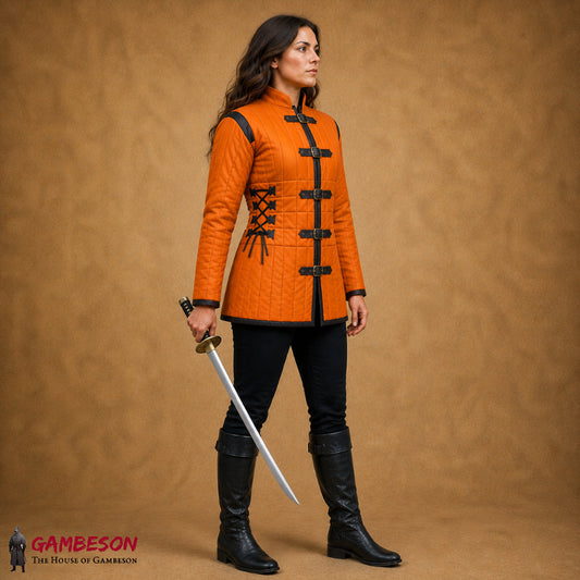 Handmade Medieval Cotton Padded Gambeson – LARP Costume & Historical Armor for Events