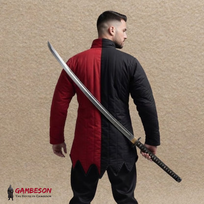 Full Sleeve Cotton Padded Gambeson – Viking Aketon Jacket with Button Closure