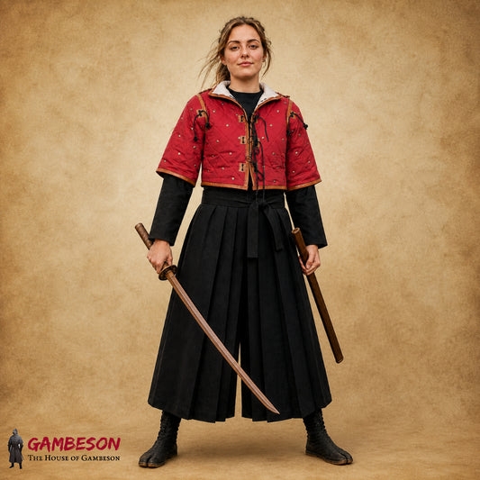 Witcher-Style Cotton Gambeson: Quilted Padded Vest for Women’s Event Costumes