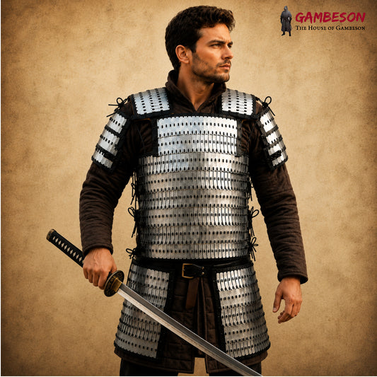 Viking Lamellar Armor Set with 20 Gauge Steel Scales – SCA, LARP & Medieval Reenactment