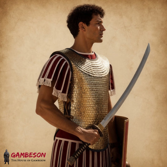 Roman Lorica Squamata Officer Armor Replica with Tin Scales for Reenactment, LARP & Collectors