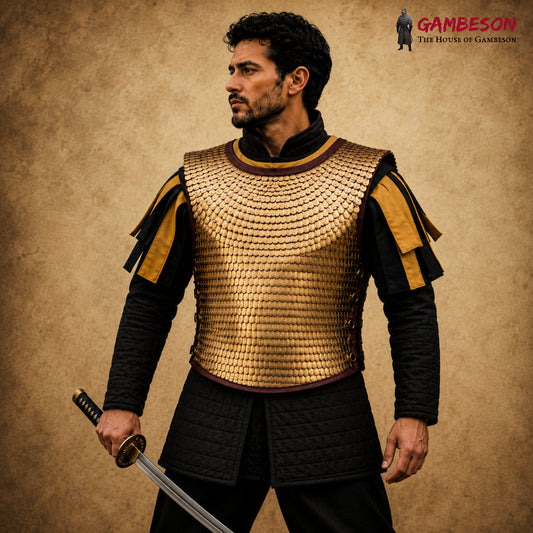 Brass Lorica Squamata Armor – Roman Empire Scale Armor Father’s Day Gift