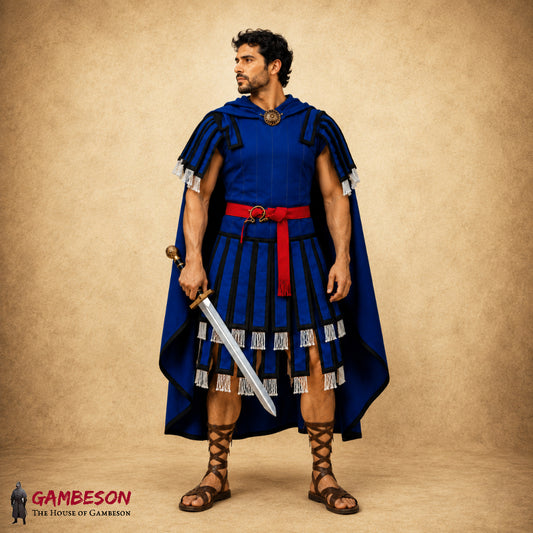 Roman Soldier Subarmalis –  royal blue Legionary Military Costume