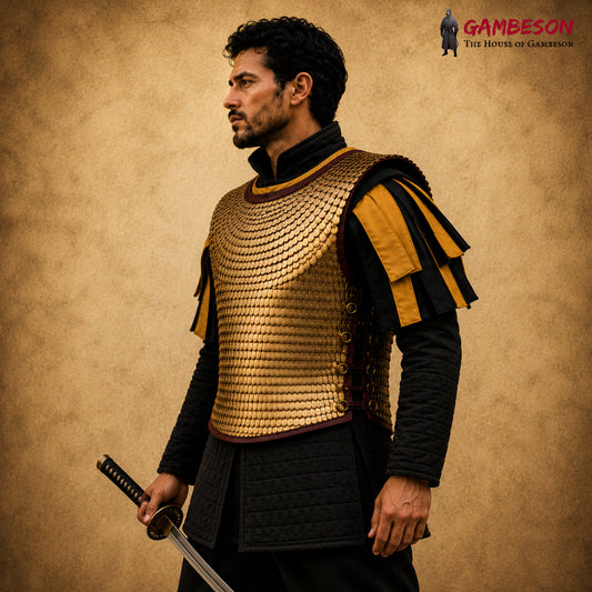 Brass Lorica Squamata Armor – Roman Empire Scale Armor Father’s Day Gift
