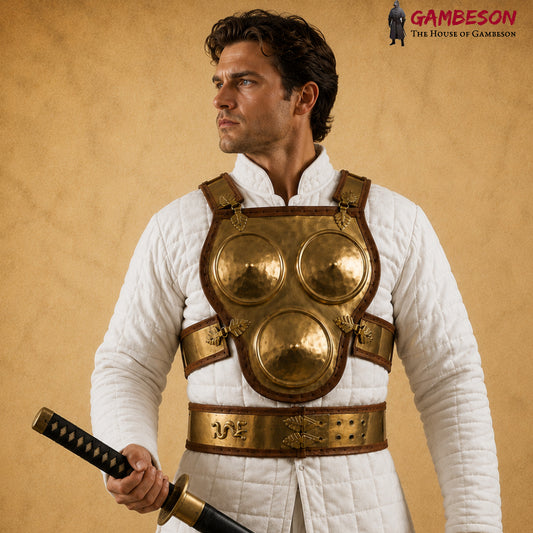 Handcrafted Samnite Trefoil Cuirass Belt – Ancient Warrior Armored Waist Armor for Reenactment & Cosplay