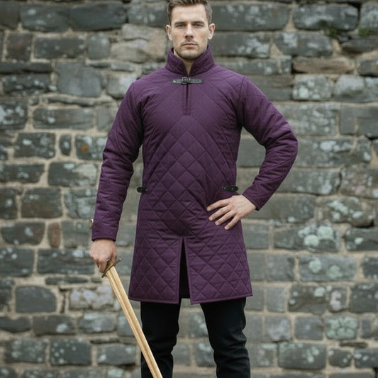 Medieval Renaissance Brown Gambeson Costume Quilted Armor