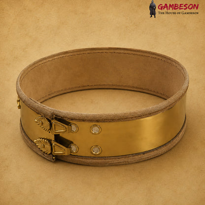 Handcrafted Samnite Trefoil Cuirass Belt – Ancient Warrior Armored Waist Armor for Reenactment & Cosplay