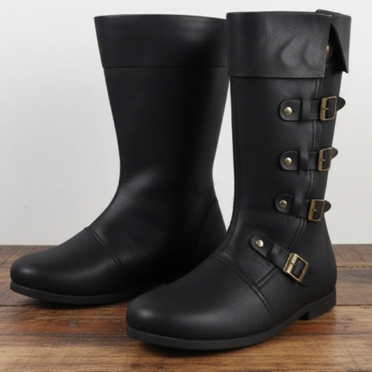 Medieval Leather Boots – Renaissance Viking Pirate Shoes