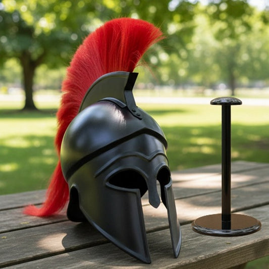 Greek Corinthian Warrior Helmet – Medieval Armor Gift with  Display Stand