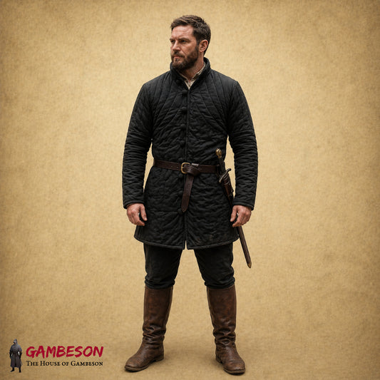Medieval Cotton Gambeson Full Sleeve Arming Doublet Quilted Jacket for SCA LARP