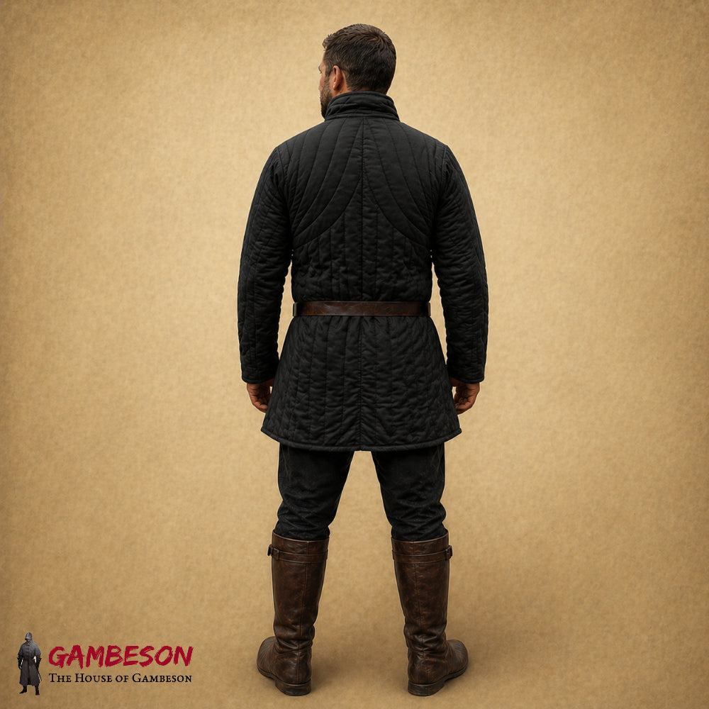 Medieval Cotton Gambeson Full Sleeve Arming Doublet Quilted Jacket for SCA LARP