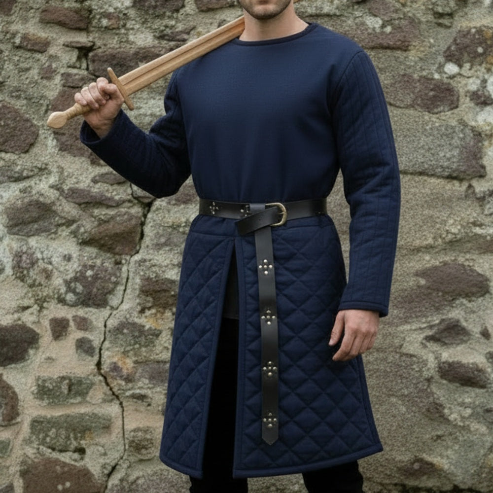 Medieval Gambeson – Padded Armor Tunic for LARP & Reenactment