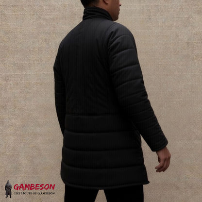 Medieval Knight Gambeson Armor – Padded Cotton Full Sleeve Quilted Costume with Lace Closure