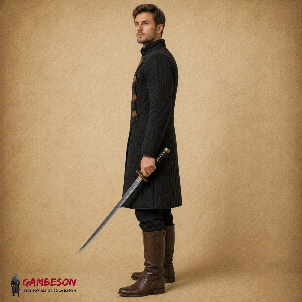 Medieval Cotton Gambeson – Handmade Padded Aketon Viking Jacket, LARP & Reenactment Armor, Father’s Day Gift
