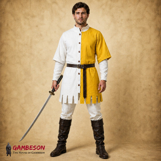 Cotton Medieval Tunic & Surcoat – Viking Ren Faire Costume