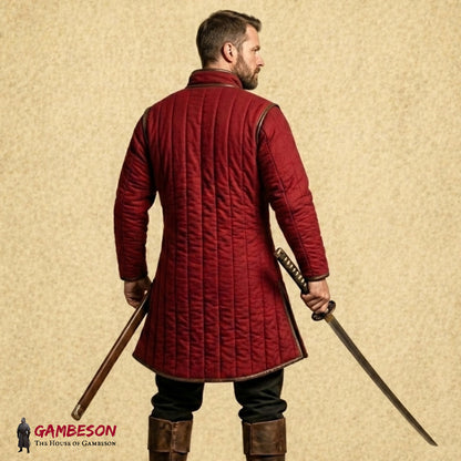 Handmade Cotton Gambeson – Medieval Padded Aketon Jacket for Renfaire & Halloween Costume