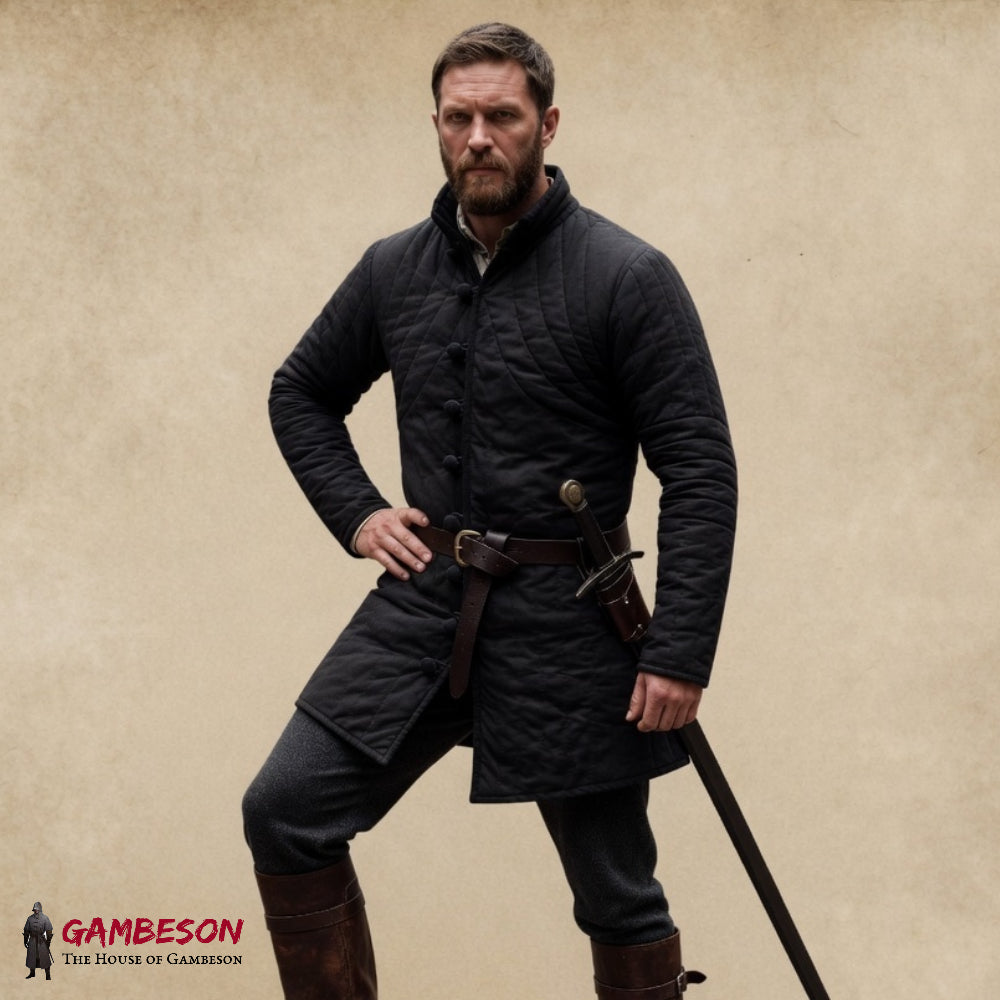 Medieval Cotton Gambeson Full Sleeve Arming Doublet Quilted Jacket for SCA LARP