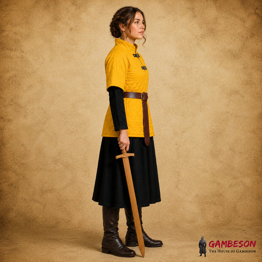 Padded Medieval Gambeson Doublet – LARP Arming Jacket, Renaissance & Viking Costume