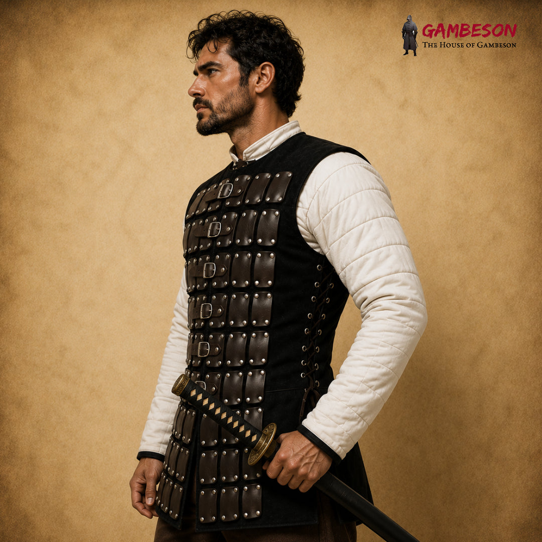 Handcrafted Brigandine Leather Armor – Medieval LARP & Renaissance Faire Costume Armor