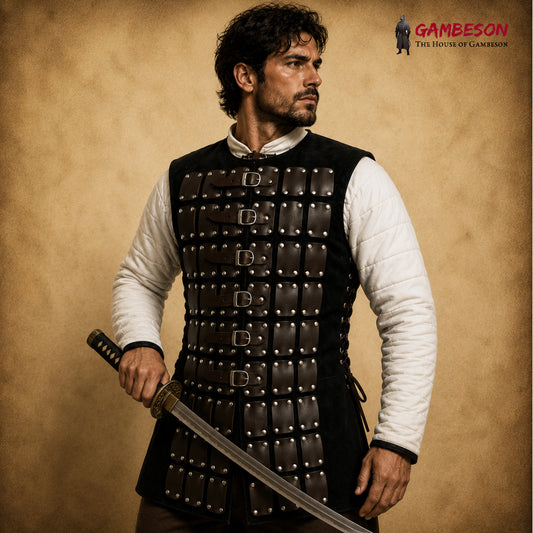 Handcrafted Brigandine Leather Armor – Medieval LARP & Renaissance Faire Costume Armor