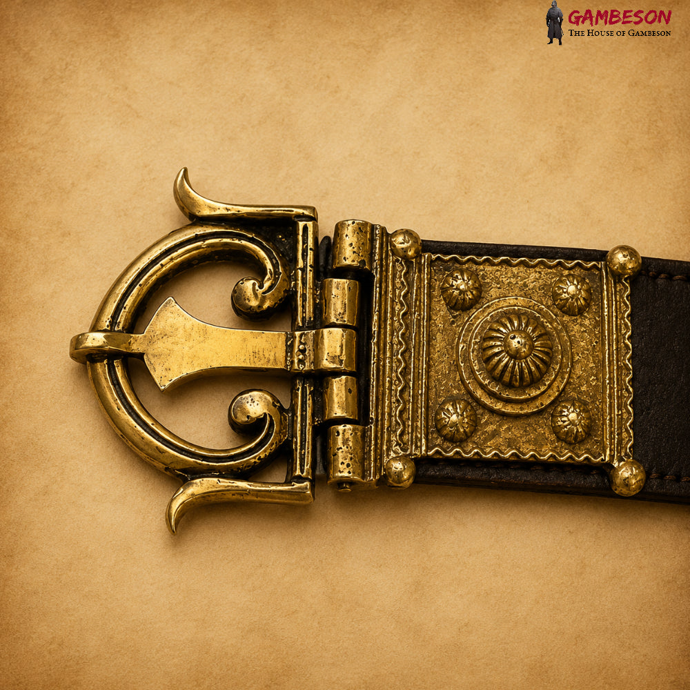 Handcrafted Roman Leather Belt – Reenactment Costume Accessory for Renaissance Faire & Cosplay