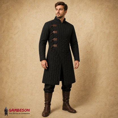 Medieval Cotton Gambeson – Handmade Padded Aketon Viking Jacket, LARP & Reenactment Armor, Father’s Day Gift
